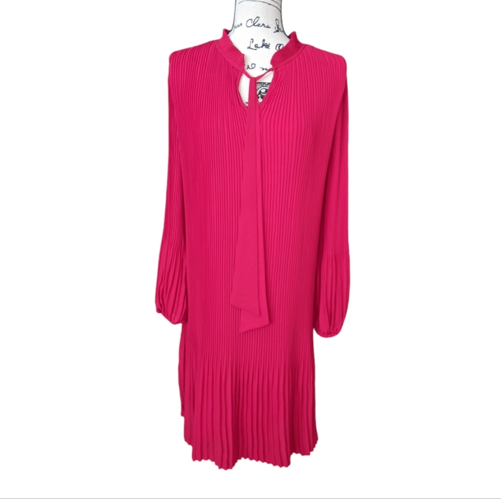 DKNY Pleated Neck Tie Women's Dress Size 12